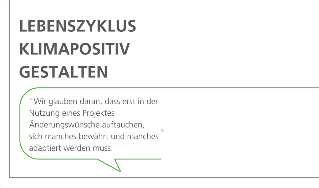 Lebenszyklus Klimapositiv gestalten in der Innenarchitektur