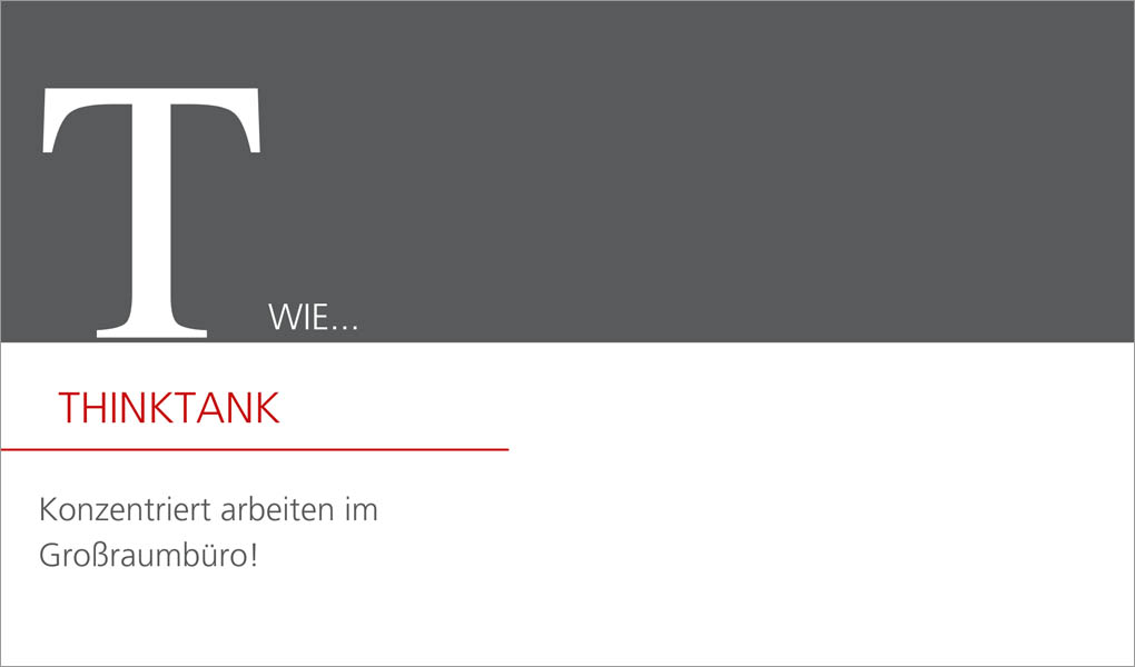 Thinktank im Großraumbüro