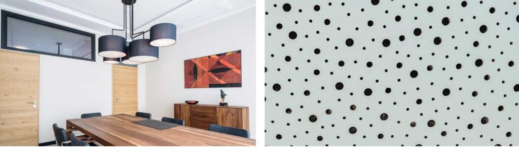 Lockrasterdecke akustisch wirksam