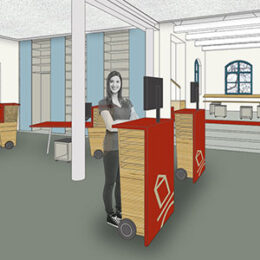 Internet-Terminals für Studienzentrum im Eingangsbereich