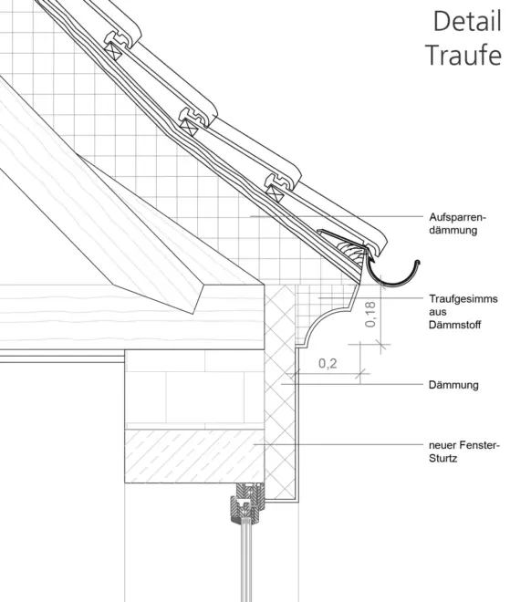Detail traufe Denkmalschutz raumdeuter